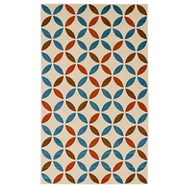 Capri Conrad Bone Area Rug 43 x 73 Elegant Transitional Design 100% Polypropylene