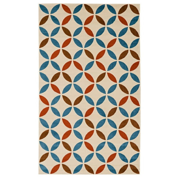 Capri Conrad Bone Area Rug 43 x 73 Elegant Transitional Design 100% Polypropylene
