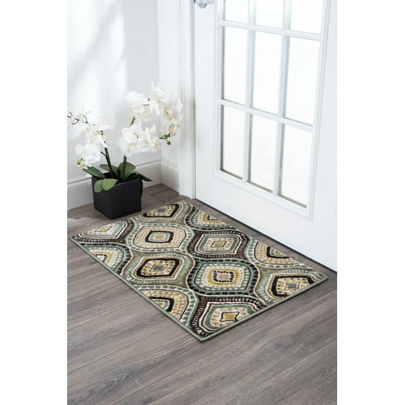 Capri Contemporary 2' x 3' Multi-Color Polypropylene Indoor Area Rug