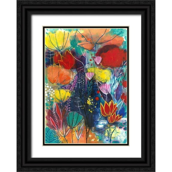 Capri, Corina 14x18 Black Ornate Wood Framed with Double Matting Museum Art Print Titled - All You Need is a Garden