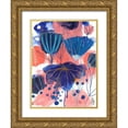 thumbnail image 1 of Capri, Corina 25x32 Gold Ornate Wood Framed with Double Matting Museum Art Print Titled - Blumen Blues, 1 of 4