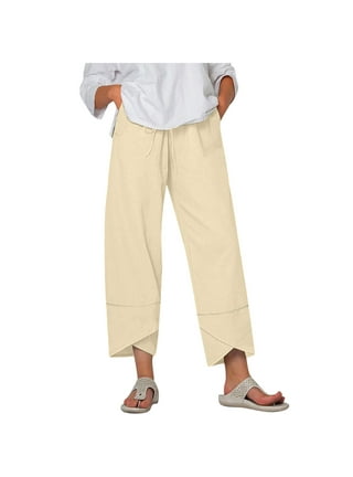 YanHoo Walmart 2023 Prime Sales Day Women's Linen Capris Plus Size