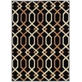 thumbnail image 1 of Linon Capri Hex Black Beige white 4'4"x 7'4 Rug, 1 of 5