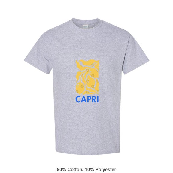 Capri Italy Citrus Matisse Style Art Travel Souvenir Gift T-Shirt, for men & women, up to size 5XL