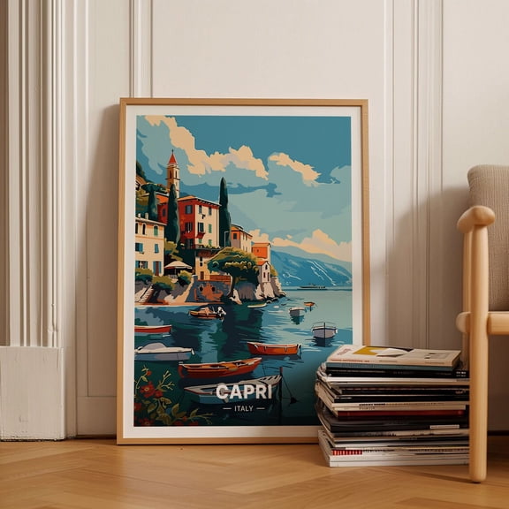 Capri Italy Coastal Travel Wall Decor
