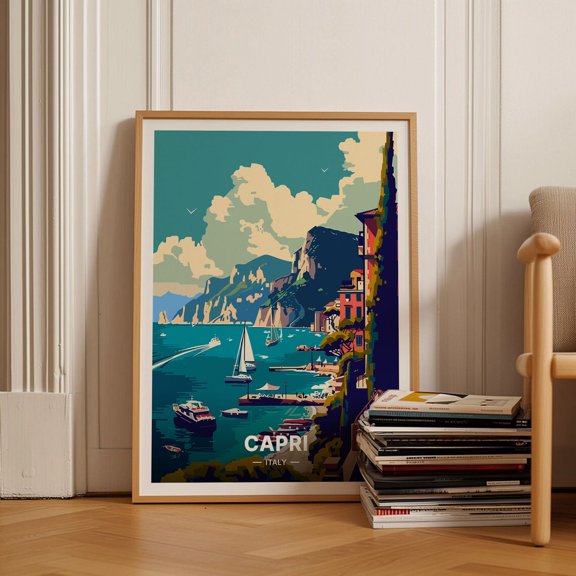 Capri Italy Coastal Travel Wall Decor