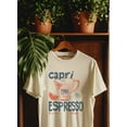 thumbnail image 1 of Capri Italy Espresso Club Graphic Tee | Soft Vintage Cotton 1980 T-Shirt | Retro Italy Cafe Style | Papiers Découpés | Coffee Lovers Shirt, 1 of 5