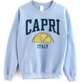 thumbnail image 1 of Capri Italy Sweatshirt - Vintage Lemon Italia Sweater, Italian Capri Island Vacation Crewneck, 1 of 6