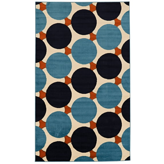 Capri Jasper Bone Transitional Area Rug 43 x 73 Easy Care Polypropylene