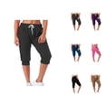 thumbnail image 1 of Capri Joggers Womens Spring Summer Lightweight Elastic Waist Capri Sweatpants with Pockets Womens Capris, 1 of 6