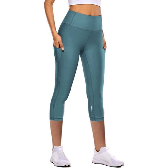 Capri Leggings For Women Blue L