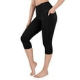 thumbnail image 1 of Capri Leggings With Side Pockets Size 10, 17" Inseam Black, 1 of 6