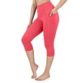 thumbnail image 1 of Capri Leggings With Side Pockets Size 10, 17" Inseam Viva Magenta, 1 of 6