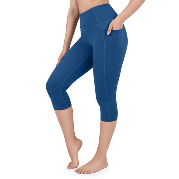 Capri Leggings With Side Pockets Size 18, 17" Inseam Limoges Navy