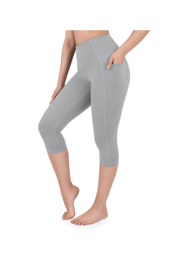 Capri Leggings With Side Pockets Size 20, 17" Inseam Ultimate Grey