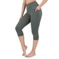 thumbnail image 1 of Capri Leggings With Side Pockets Size 8, 17" Inseam Grey Sage, 1 of 6
