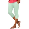 thumbnail image 1 of Capri Leggings for Women, Comdrip Leggings Women's 3/4 Summer Sports Jogging Bottoms High Elastic Waist Yoga Trousers Casual Slim Fit Running Leggings with Pockets for Women Beige S, 1 of 7