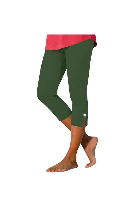 Capri Leggings for Women High Waist Tummy Control Yoga Pants - Hollow Out Comfy Stretchy Seamless Leggings Workout Compression Capri Pants Non See-Through Legging for Gym