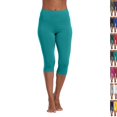 thumbnail image 1 of Capri Leggings for Women Stretch Workout Yoga Pants Active 3/4 Cropped Pants Casual Low Rise Running Gym Athletic Comfy Capris Trendy Leggings Sky Blue XXL, 1 of 4