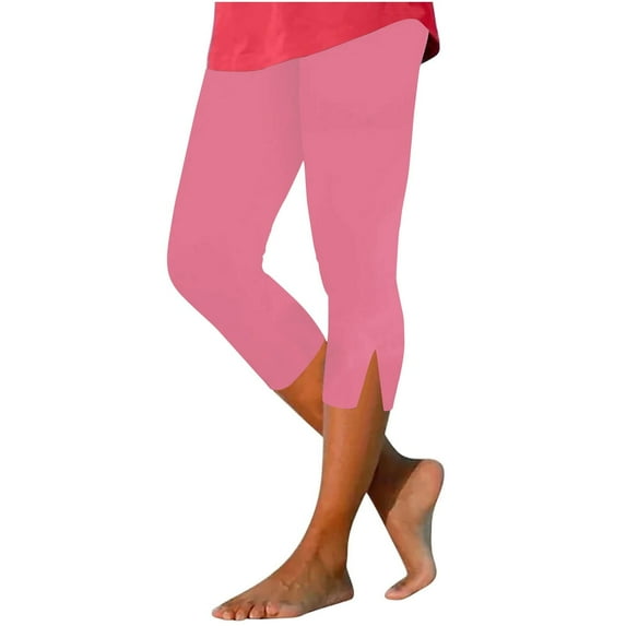 Maqroz Capri Leggings for Women Summer Dressy Cropped Yoga Leggings High Waist Capri Pants Womens Jeggings Tummy Control Workout Yoga Pants Compression Leggings Ropa Deportiva Para Mujer S