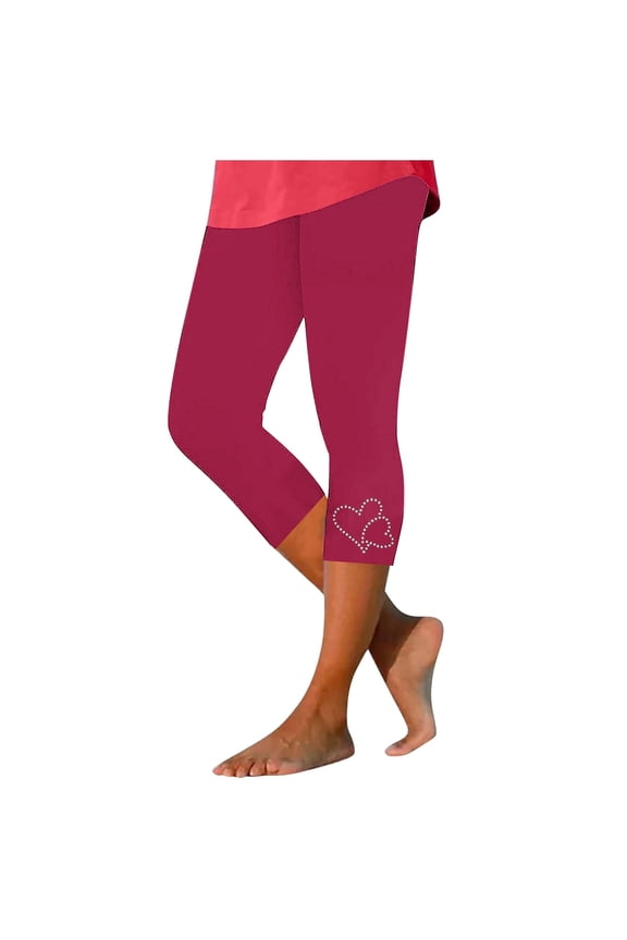 Capri Leggings for Women Summer Dressy Cropped Yoga Leggings High Waist Capri Pants Womens Jeggings Tummy Control Workout Yoga Pants Compression Leggings Ropa Deportiva Para Mujer XXXL