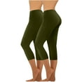 thumbnail image 1 of Capri Leggings for Women - Tummy Control Black Leggings with Pockets High Waisted Yoga Pants Workout Cycling Leggings Soft Slim Yoga Pants,Capris For Women With Pockets, 1 of 6