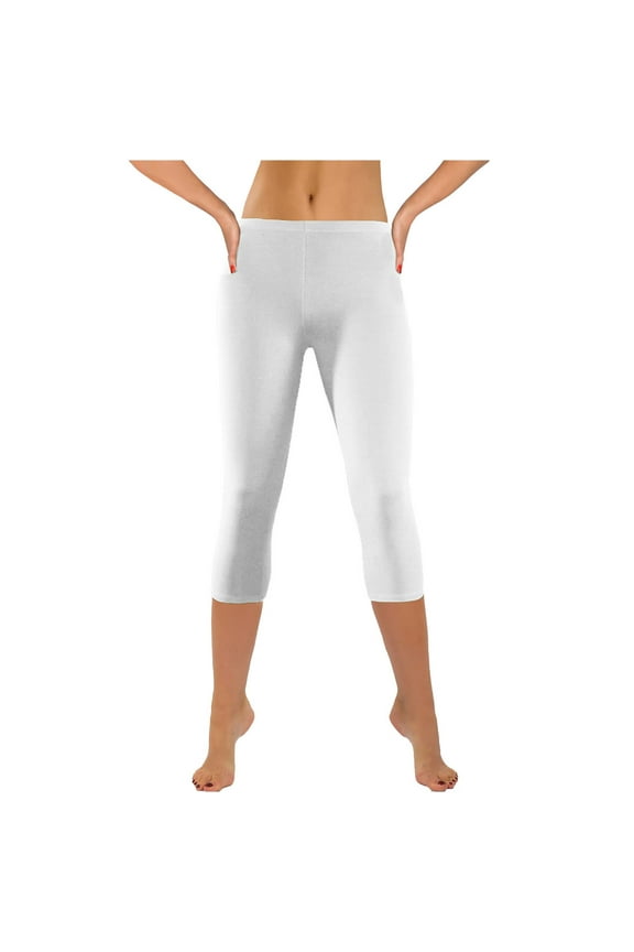 Capri Leggings for Women - Tummy Control Black Leggings with Pockets High Waisted Yoga Pants Workout Cycling Leggings Soft Slim Yoga Pants,Capris For Women With Pockets