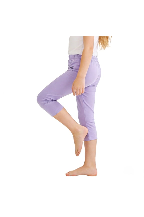 Capri Leggings for Girls Slimming Fitted Workout Running Stretch Comfy Cropped Trousers