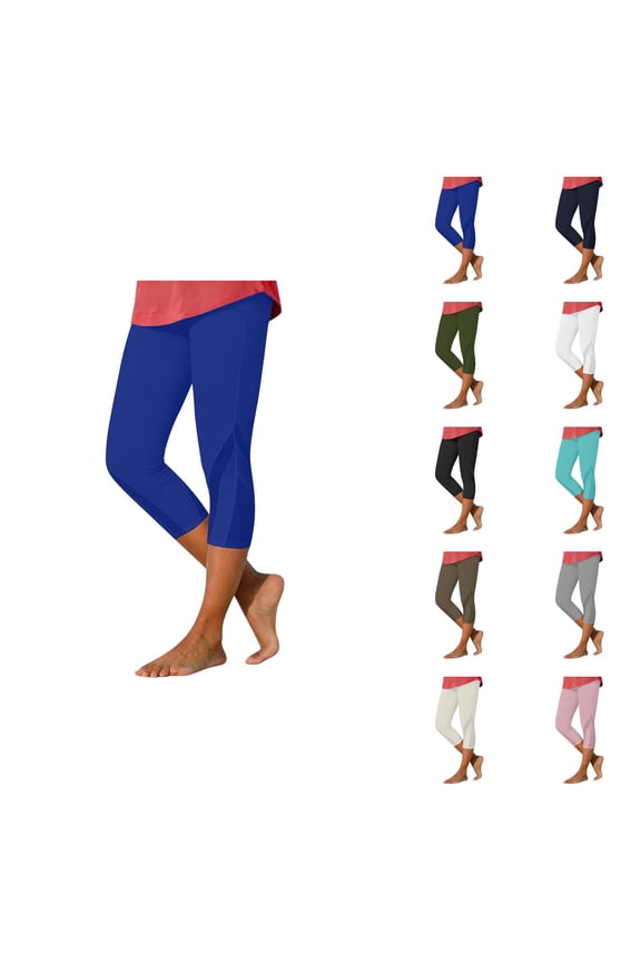 Capri Leggings for Women 2026 Summer Elastic High Waist Mesh Matchwork Casual Workout Cropped Yoga Pants