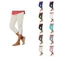 thumbnail image 1 of Capri Leggings for Women 2026 Summer Elastic High Waist Mesh Matchwork Casual Workout Cropped Yoga Pants, 1 of 9