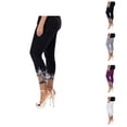 thumbnail image 1 of Capri Leggings for Women 2026 Summer Elastic High Waist Slim Fit Tight Leggings Cropped Workout Yoga Pants, 1 of 9