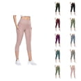 thumbnail image 1 of Capri Leggings for Women High Waisted Quick Drying Tight Leggings with Reflective Bar Workout Yoga Pants with Pockets, 1 of 4