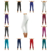 FAIWAD Capri Leggings for Women High Waisted Workout Running Leggings Slim Fitted Yoga Pants