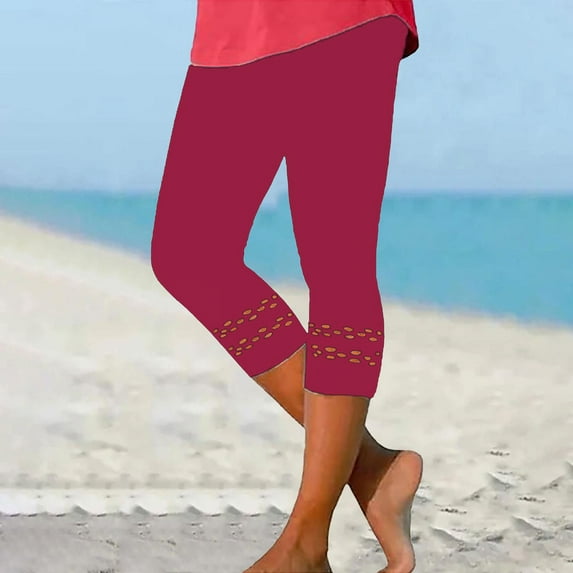 Capri Leggings for Women Plus Size High Waisted Stretchy Yoga Capris Moisture Wicking Workout Bottom