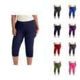 thumbnail image 1 of Capri Leggings for Women Spring Summer Elastic High Waist Plus Size Slim Fit Workout Yoga Pants Capris, 1 of 4
