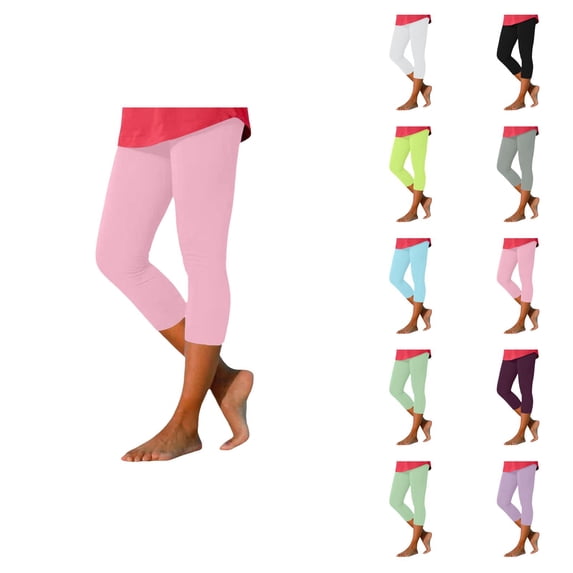 Capri Leggings for Women Spring Summer Elastic High Waist Slim Fit Lifting Workout Yoga Pants Capris