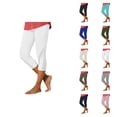 thumbnail image 1 of Capri Leggings for Women Spring Summer Elastic High Waist Slim Fit Mesh Patchwork Workout Yoga Pants Capris, 1 of 8