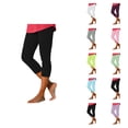 thumbnail image 1 of Capri Leggings for Women Summer Casual Elastic High Waist Fitness Workout Yoga Cropped Capris Pants, 1 of 7