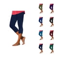 thumbnail image 1 of Capri Leggings for Women Summer Casual Elastic High Waist Stretchy Workout Yoga Cropped Capris Pants, 1 of 7