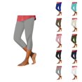 thumbnail image 1 of Capri Leggings for Women Spring Summer Elastic High Waist Mesh Patchwork Stretch Workout Capris Cropped Yoga Pants, 1 of 9