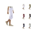 thumbnail image 1 of Capri Leggings for Women Summer Casual Elastic Waist Drawstring Cropped Cargo Leggings Capris Jogger Pants, 1 of 6