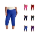 thumbnail image 1 of Capri Leggings for Women Summer Casual Plus Size Elastic High Waisted Slim Fit Tight Workout Yoga Pants, 1 of 5