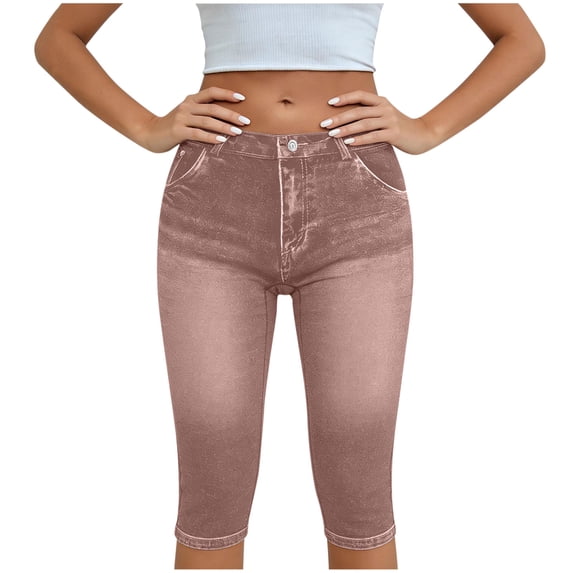 Capri Leggings for Women Vintage Stretchy High Waisted Printed Fitted Comfortable Breathable Summer Yoga Pants