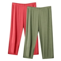 Capri Leggings for Women and Plus Size Cotton Straight Leg Cropped Pants Soft and Casual S-5Xl Capris for Women Plus