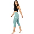 thumbnail image 1 of Capri Leggings for Women with Pockets, Extra Buttery Soft for Casual, Yoga, Fitness wear, High Waist, Arctic XL - 3XL, 1 of 5