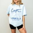 thumbnail image 1 of Capri Limoncello Short Sleeve T-Shirt | Italian Cocktail Aperitivo Shirt | Trendy Boho Lemons Graphic Italy Tee, Gift for Her, 1 of 5
