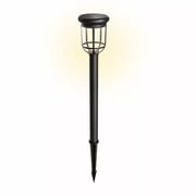 Capri Outdoor Solar Integrated LED Path Light Black High Brightness Weather Resistant Path Light 1-Pack