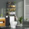 thumbnail image 1 of Capri Over The Toilet Storage, 4-Tier Freestanding Bathroom Shelf, above Toilet Space Saver Rack, Black, 1 of 9