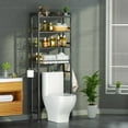 thumbnail image 1 of Capri Over The Toilet Storage, 4-Tier Freestanding Bathroom Shelf, above Toilet Space Saver Rack, Black, 1 of 11