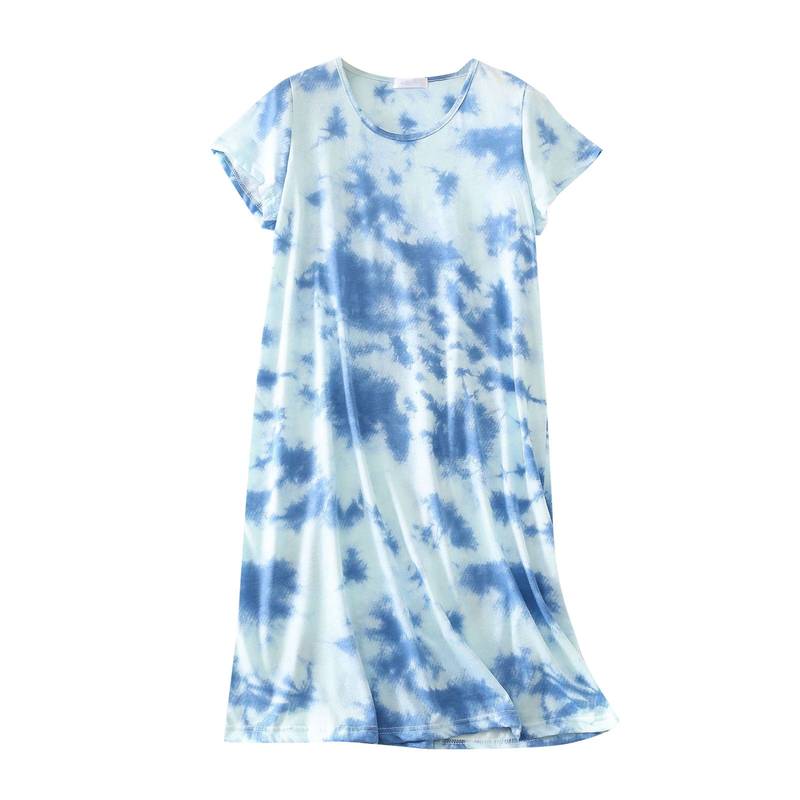Kady Self Patterned Sleeveless Round Sleepshirt Women